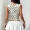 oyhooo-947316442268-back Polka-Dot Bow Corset Top