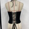 Zip-Front Halter Corset Top