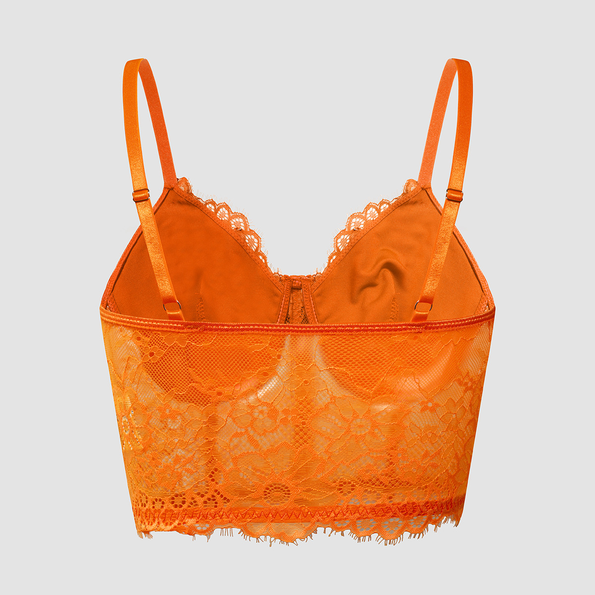 Multicolor Eyelash Lace Bustier back view