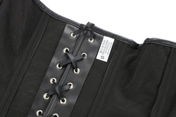 oyhooo-foshan-192-04 Faux Leather Zip Corset Set