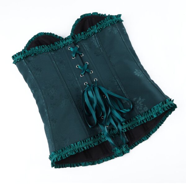 oyhooo-foshan-251-05 Ruffle-Trim Lace-Up Bustier