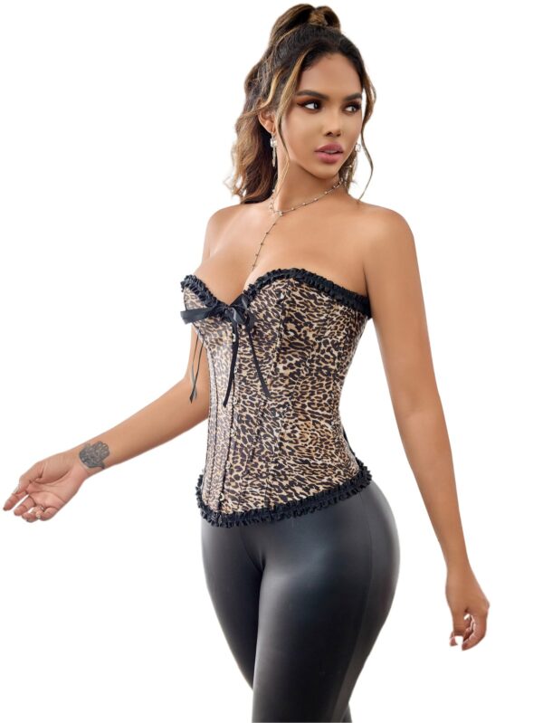 Leopard Lace Corset Top
